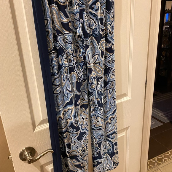 PANTS, INC International Concepts Brand, Size XS navy blue and baby blue print - Picture 8 of 10